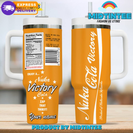 Fallout Nuka Victory Cola Customized 30oz or 40oz Stainless Steel Tumbler With Handle QDH