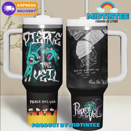 Pierce The Veil Millions Dollar Houses 30oz or 40oz Stainless Steel Tumbler With Handle QDH