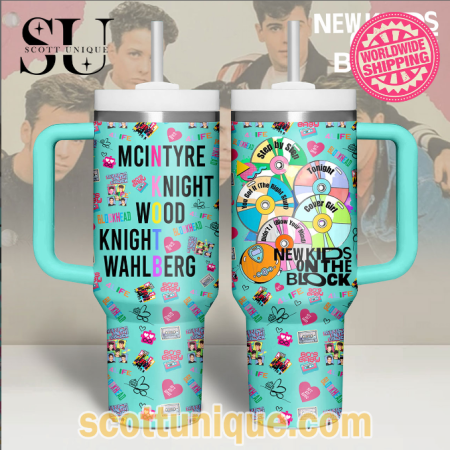Hot Product New Kids On The Block 30oz or 40oz Stainless Steel Tumbler With Handle QDH