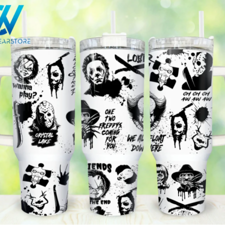Movies Characters Horror Characters Horror Halloween 30oz or 40oz Stainless Steel Tumbler With Handle QDH  30oz or 40oz Stainless Steel Tumbler With Handle QDH