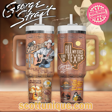 George Strait The Cowboy 30oz or 40oz Stainless Steel Tumbler With Handle QDH
