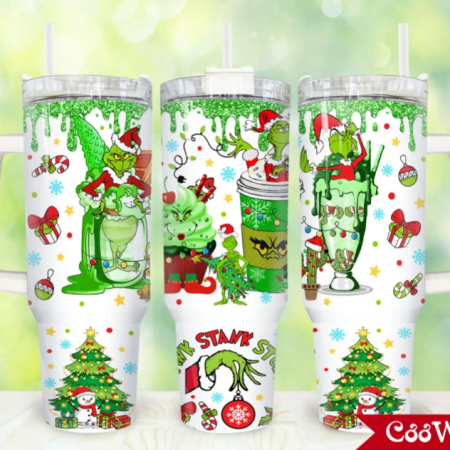 Christmas Coffee Merry Christmas  30oz or 40oz Stainless Steel Tumbler With Handle QDH