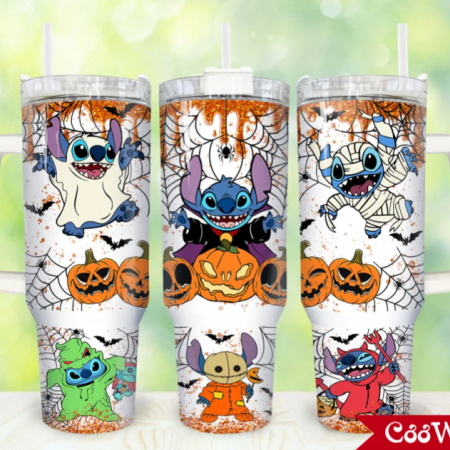 Cartoon Characters Halloween Cartoon  30oz or 40oz Stainless Steel Tumbler With Handle QDH