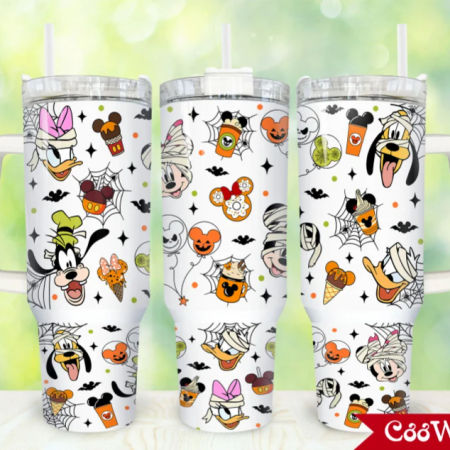 Cartoon Characters Halloween Cartoon 30oz or 40oz Stainless Steel Tumbler With Handle QDH