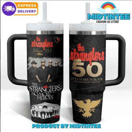The Stranglers 50th The Anniversary Tour 2024 30oz or 40oz Stainless Steel Tumbler With Handle QDH
