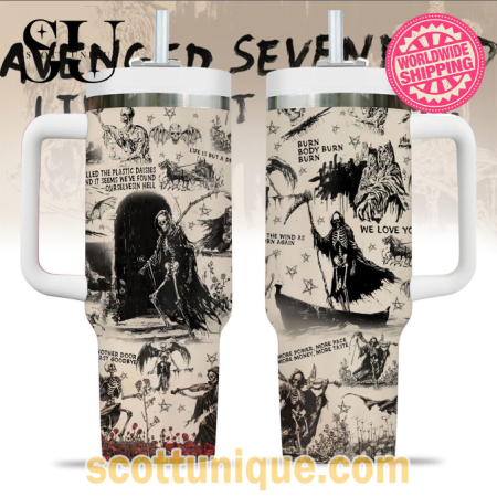Avenged Sevenfold Death Premium 30oz or 40oz Stainless Steel Tumbler With Handle QDH
