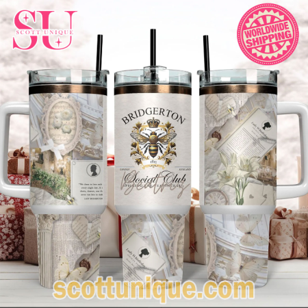 Limited Edition Bridgerton Social Club 30oz or 40oz Stainless Steel Tumbler With Handle QDH