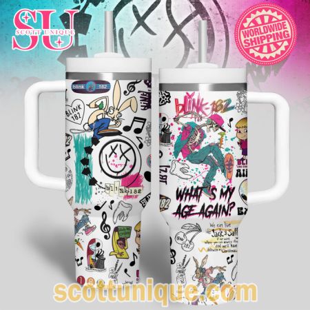 Blink-182 What’s My Age Again Hip Hop 30oz or 40oz Stainless Steel Tumbler With Handle QDH