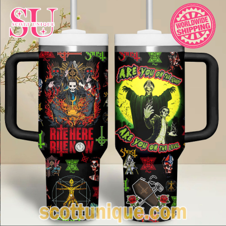 Rite Here Rite Now The Ghost Band Rock 30oz or 40oz Stainless Steel Tumbler With Handle QDH