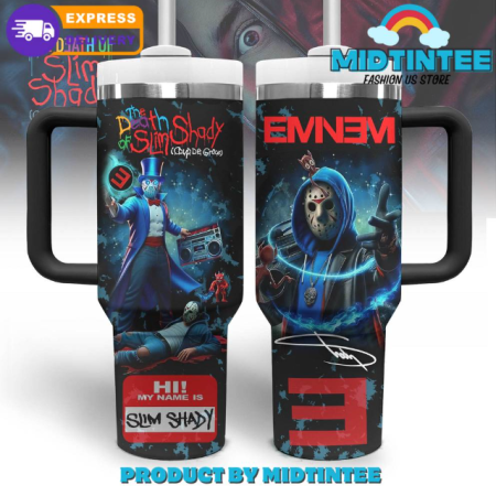 Eminem The Death Of Slim Shady 30oz or 40oz Stainless Steel Tumbler With Handle QDH