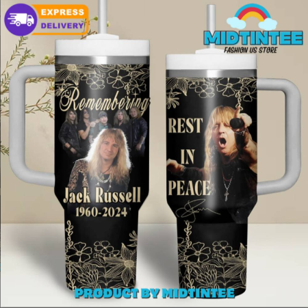 Jack Russell Rest In Peace 30oz or 40oz Stainless Steel Tumbler With Handle QDH