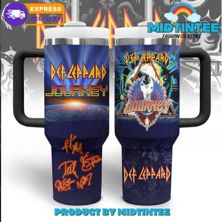 Def Leppard Journey Tour 2024 30oz or 40oz Stainless Steel Tumbler With Handle QDH