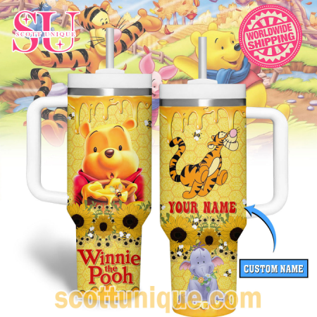 Winnie The Pooh Honey 30oz or 40oz Stainless Steel Tumbler With Handle QDH