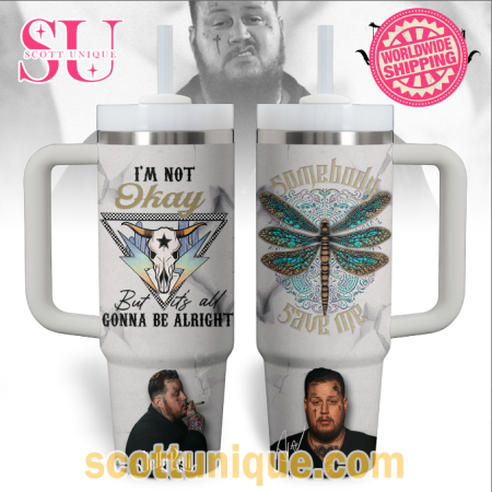 Jelly Roll Gonna Be Alright 30oz or 40oz Stainless Steel Tumbler With Handle QDH