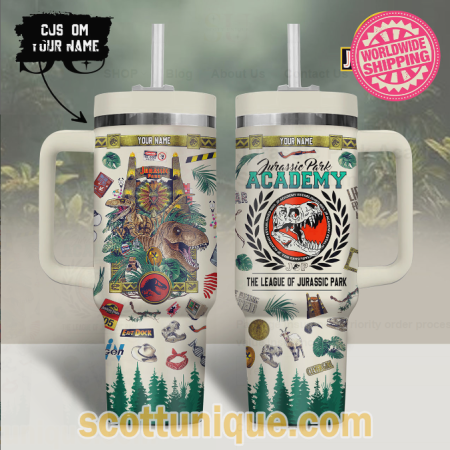 Jurassic Park Academy Custom 30oz or 40oz Stainless Steel Tumbler With Handle QDH