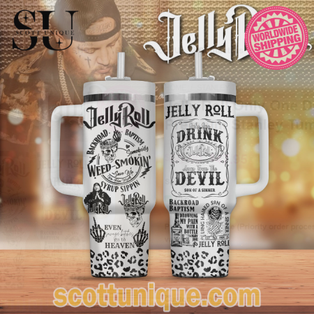 Jelly Roll Only One Drink Custom Premium 30oz or 40oz Stainless Steel Tumbler With Handle QDH