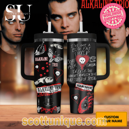Alkaline Trio One Last Dance Premium 30oz or 40oz Stainless Steel Tumbler With Handle QDH