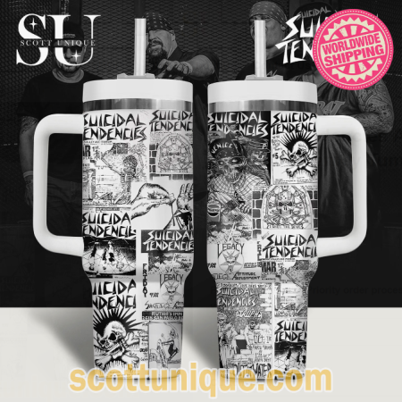 Suicidal Tendencies Art Gothic Premium 30oz or 40oz Stainless Steel Tumbler With Handle QDH