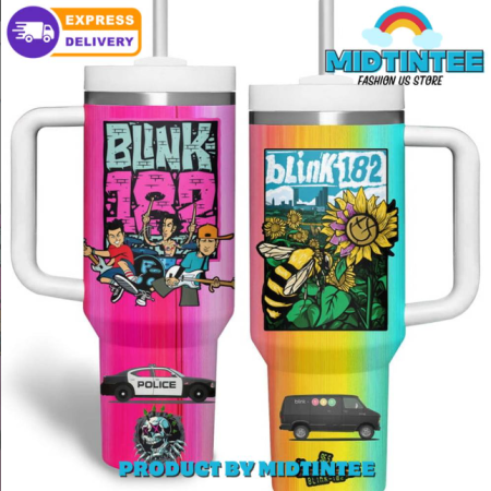Blink-182 Band 2024 Premium 30oz or 40oz Stainless Steel Tumbler With Handle QDH