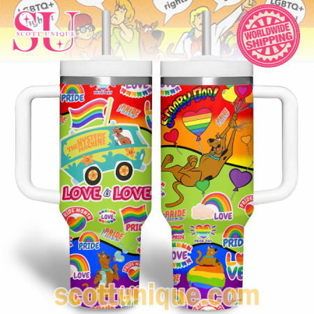 Scooby-Doo Pride Day LGBTQ+ 30oz or 40oz Stainless Steel Tumbler With Handle QDH