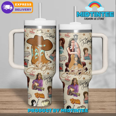 Loratta Lynn Used On Country 30oz or 40oz Stainless Steel Tumbler With Handle QDH