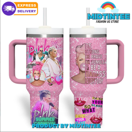 Pink Summer Carnival So What 30oz or 40oz Stainless Steel Tumbler With Handle QDH
