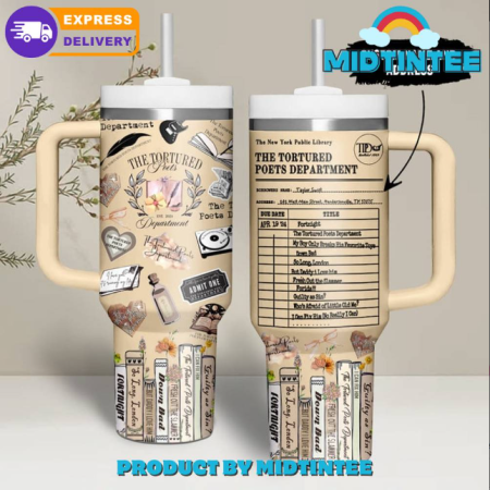 Taylor Swift Public Library Custom Name 30oz or 40oz Stainless Steel Tumbler With Handle QDH