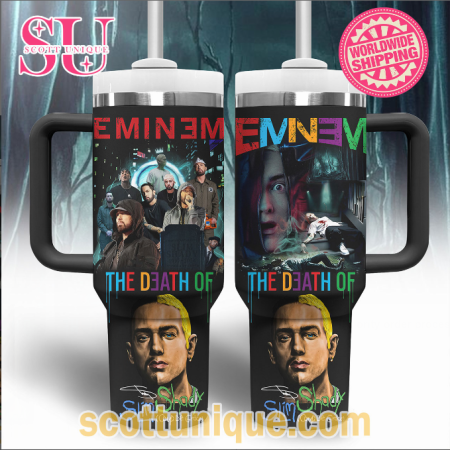 The Death Of Slim Shady Horror Theme 30oz or 40oz Stainless Steel Tumbler With Handle QDH