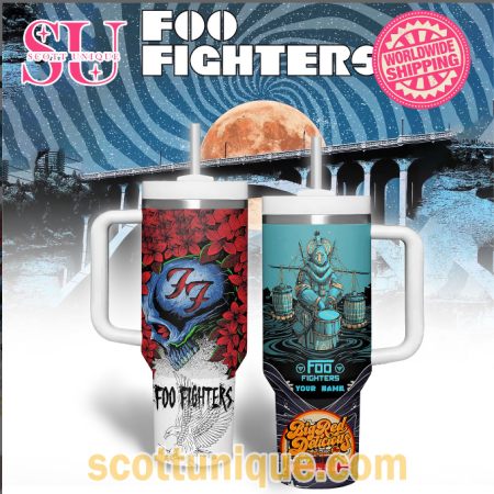Foo Fighters Big Red Delicious 30oz or 40oz Stainless Steel Tumbler With Handle QDH