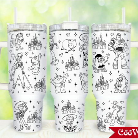 Movies Characters  Cartoon Characters Magic Cartoon 30oz or 40oz Stainless Steel Tumbler With Handle QDH