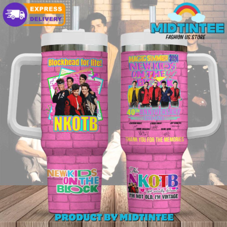 NKOTB 40th Anniversary Magic Summer 2024 30oz or 40oz Stainless Steel Tumbler With Handle QDH