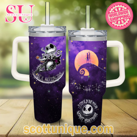 Jack Skelington Nightmare Horrors 30oz or 40oz Stainless Steel Tumbler With Handle QDH