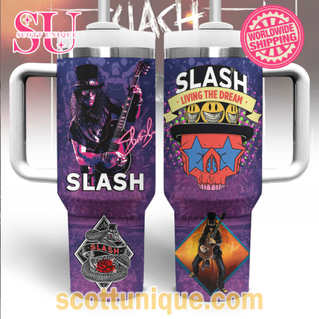 Slash Living The Dream Tour Limited 30oz or 40oz Stainless Steel Tumbler With Handle QDH