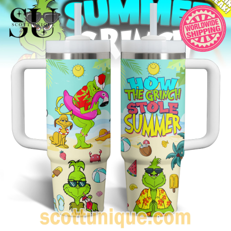 How The Grinch Stole Summer 30oz or 40oz Stainless Steel Tumbler With Handle QDH