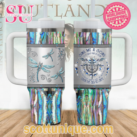 Outlander Sing Me A Song Luxury Rainbow 30oz or 40oz Stainless Steel Tumbler With Handle QDH