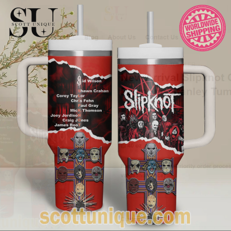New Arrival Slipknot Crack Horror Premium 30oz or 40oz Stainless Steel Tumbler With Handle QDH