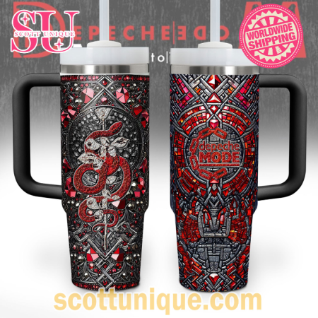 Depeche Mode Ruby Diamond Red 30oz or 40oz Stainless Steel Tumbler With Handle QDH