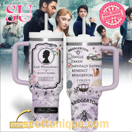 Lady Whistledown’s Bridgerton Romance 30oz or 40oz Stainless Steel Tumbler With Handle QDH