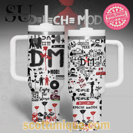 Depeche Mode Rose Premium 30oz or 40oz Stainless Steel Tumbler With Handle QDH