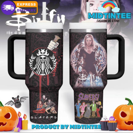 Buffy The Vampire Slayer TV Series 30oz or 40oz Stainless Steel Tumbler With Handle QDH