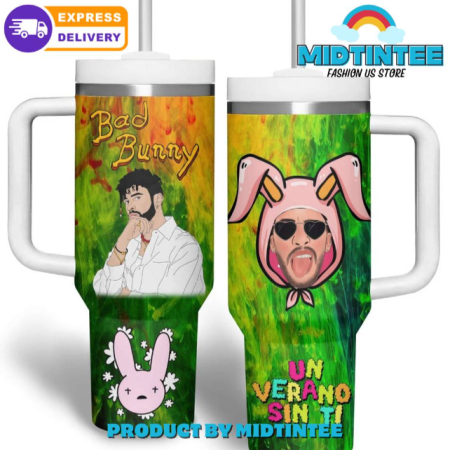 Bad Bunny Un Verano Sin Ti Special 30oz or 40oz Stainless Steel Tumbler With Handle QDH