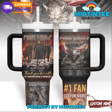 Powerwolf North American Tour Customized 30oz or 40oz Stainless Steel Tumbler With Handle QDH