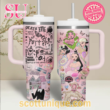 Melanie Martinez Death Evil Premium 30oz or 40oz Stainless Steel Tumbler With Handle QDH
