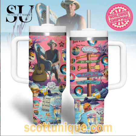 Kenny Chesney Pink Summer 30oz or 40oz Stainless Steel Tumbler With Handle QDH