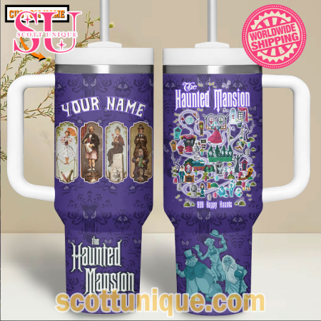 The Haunted Mansion Movie Purple 30oz or 40oz Stainless Steel Tumbler With Handle QDH