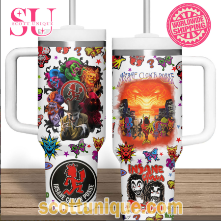 Insane Clown Posse Hatchet In Hand Juggalo Pill The End 30oz or 40oz Stainless Steel Tumbler With Handle QDH
