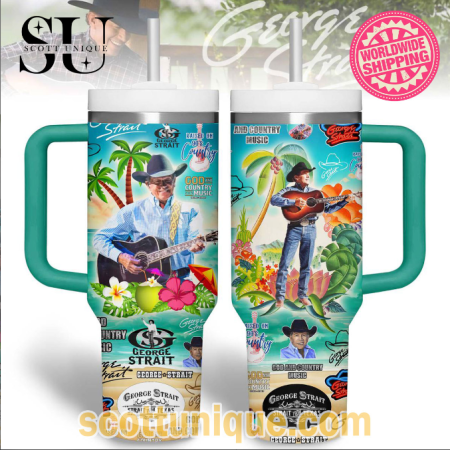 George Strait Aloha Summer 30oz or 40oz Stainless Steel Tumbler With Handle QDH