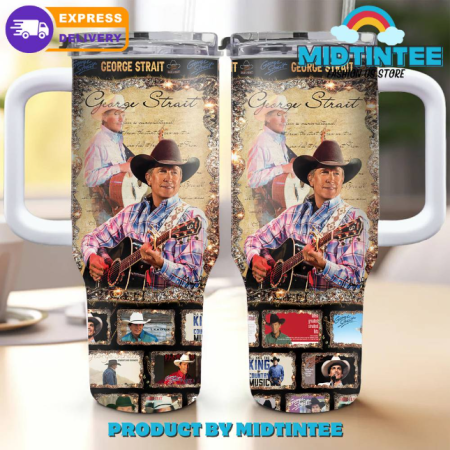 George Strait Country Singer Limited Edition 30oz or 40oz Stainless Steel Tumbler With Handle QDH