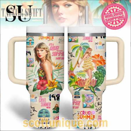 Taylor Swift Summer 30oz or 40oz Stainless Steel Tumbler With Handle QDH