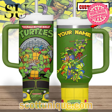 New Product Turtles Ninja Art Custom 30oz or 40oz Stainless Steel Tumbler With Handle QDH